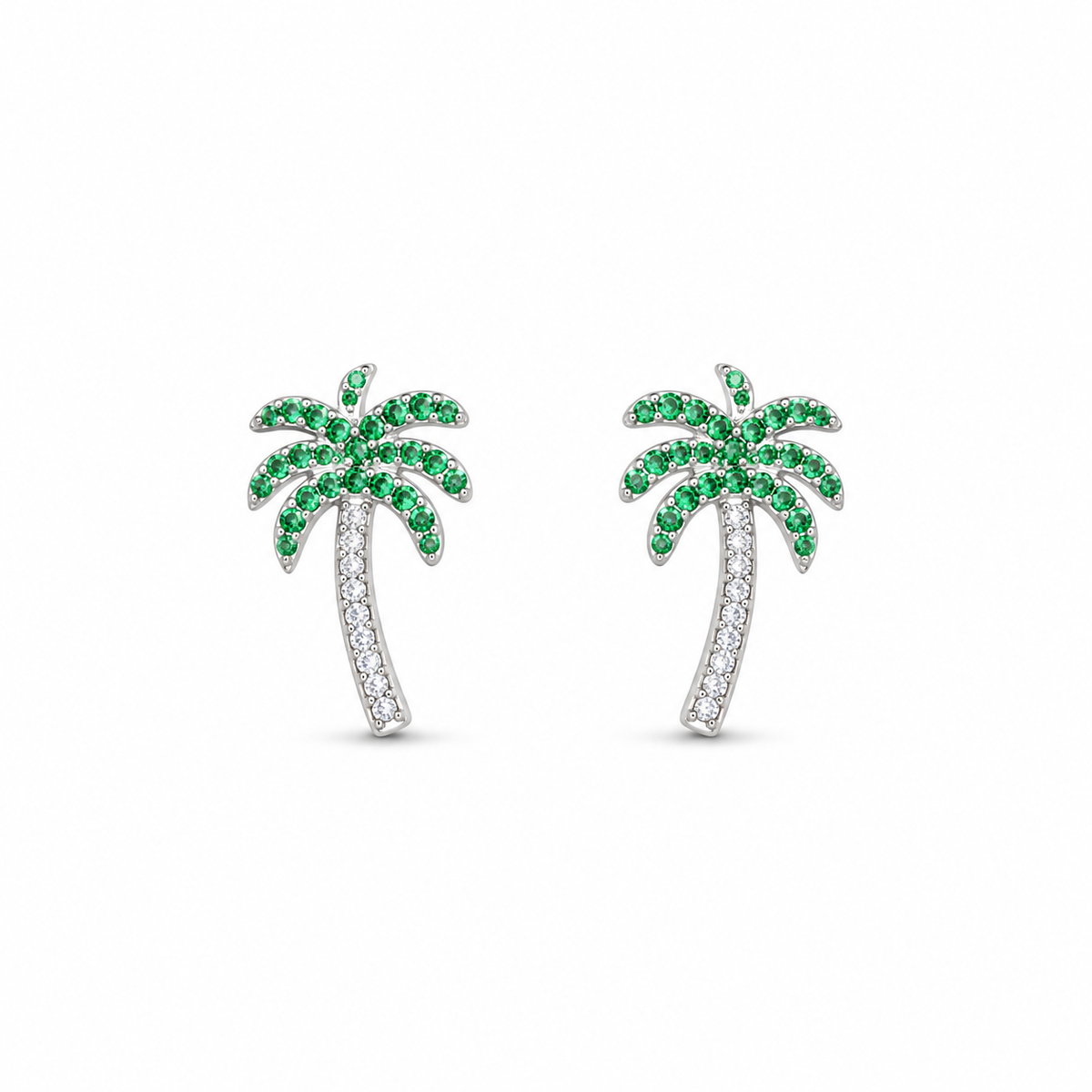 Emerald Palm Studs