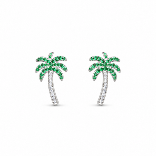 Emerald Palm Studs
