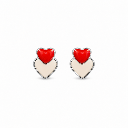 Heart Within Heart Studs