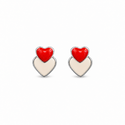 Heart Within Heart Studs
