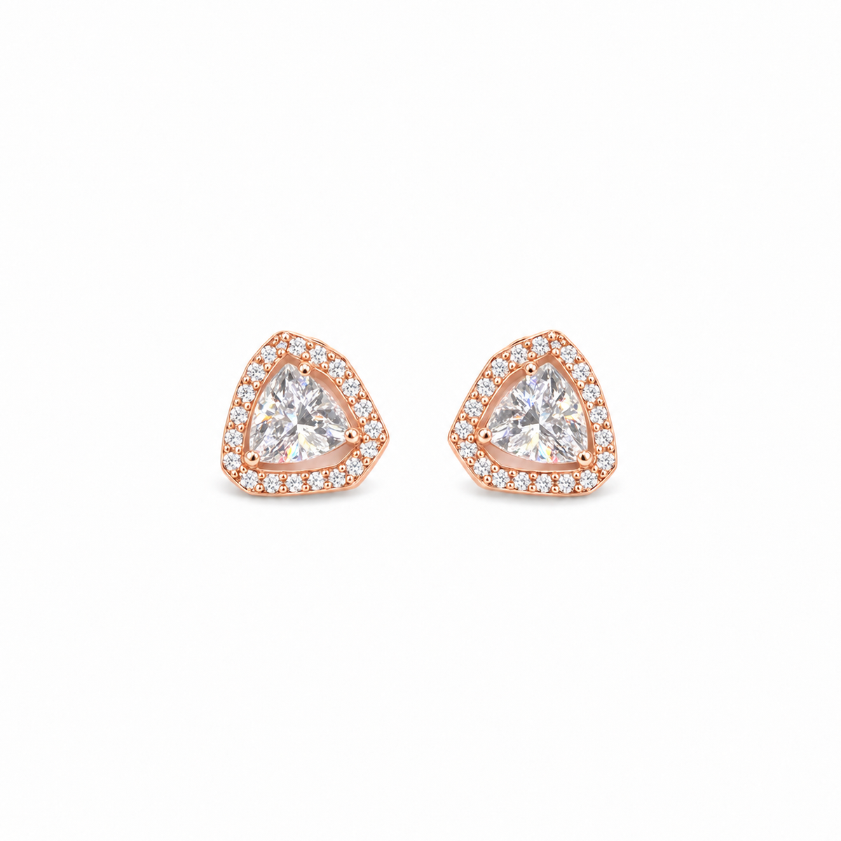 Rose Triangle Studs