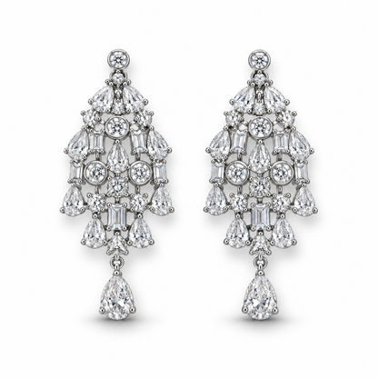 Silver Cascade Earrings