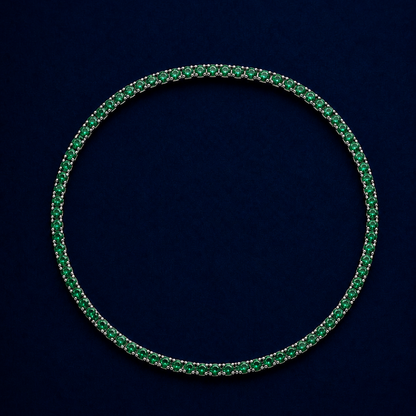 Green Accent Silver Bracelet