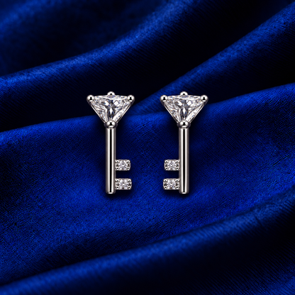 Key to Sparkle — Key Earrings