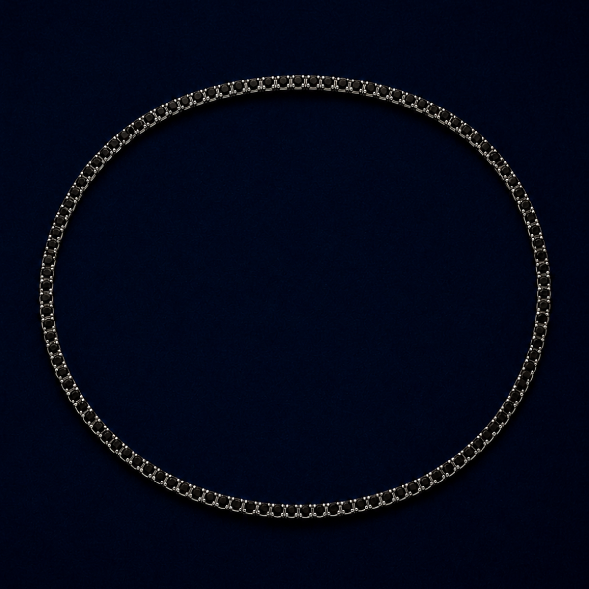 Black Line Silver Bracelet