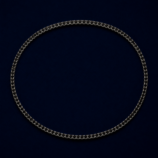 Black Line Silver Bracelet