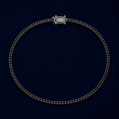 Black Line Silver Bracelet