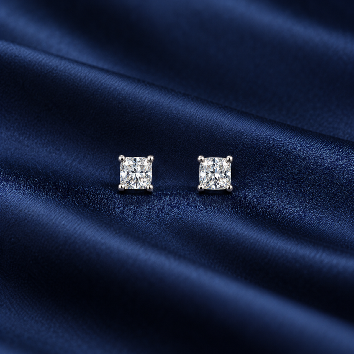 Four Corners Square Stud Earrings