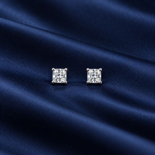 Four Corners Square Stud Earrings
