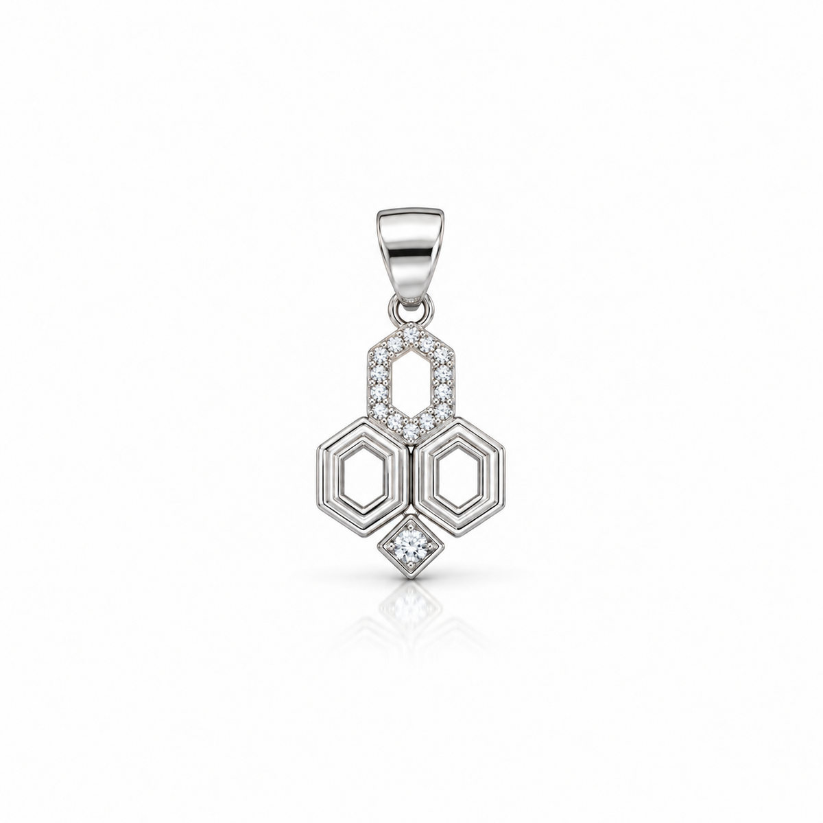 Hexa Harmony Pendant — Layered Hexagons