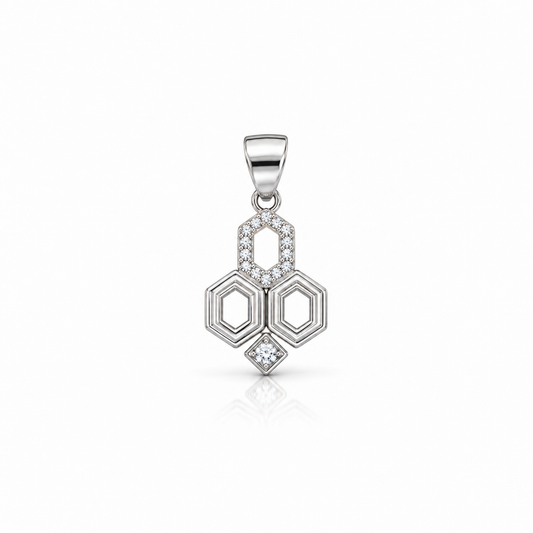 Hexa Harmony Pendant — Layered Hexagons