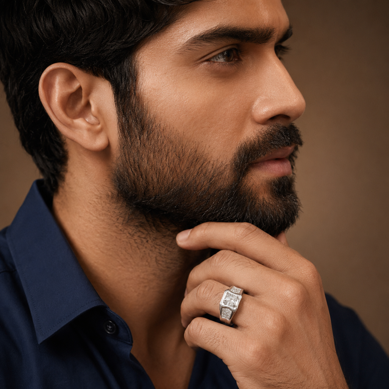 Classic Halo Silver Ring