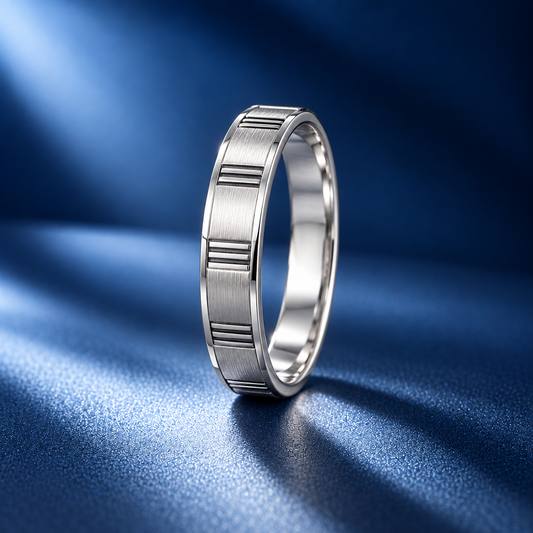 Linear Rhythm Silver Ring