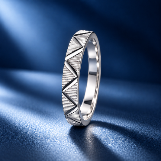 Apex Edge Silver Ring