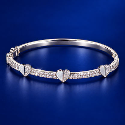 Two-Tone Heart Detail Bracelet