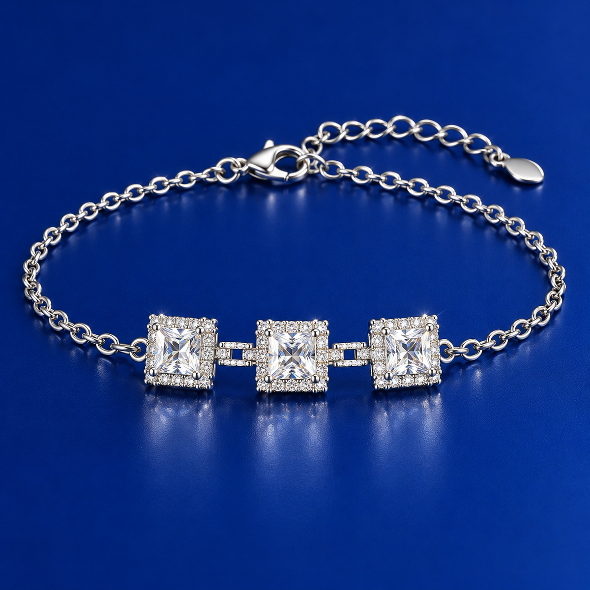Triple Halo Bracelet