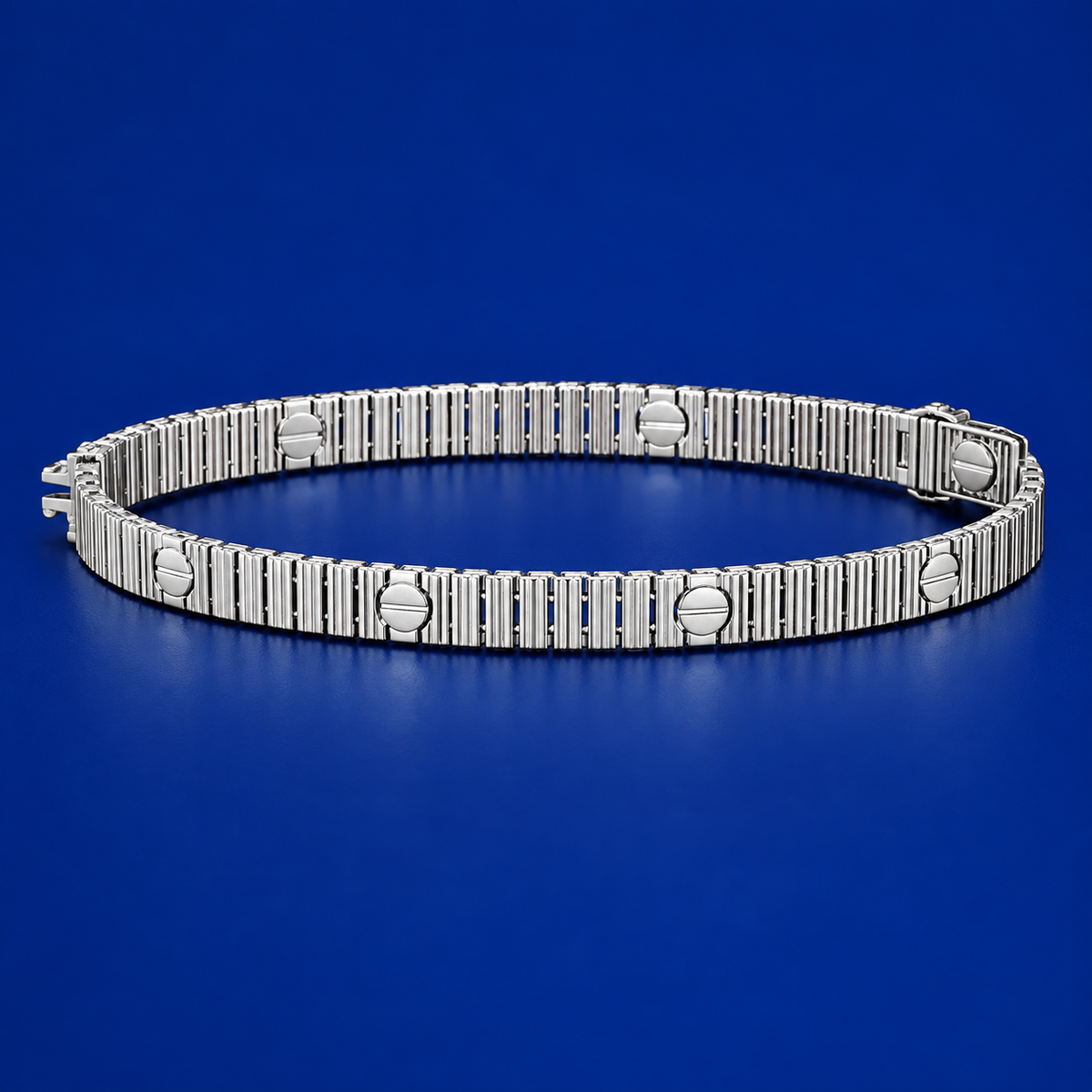 Silver Rectangle Link Bracelet