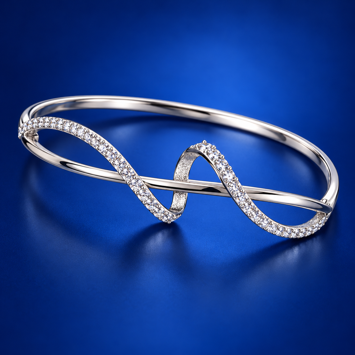 Silver Infinity Cuff Bracelet