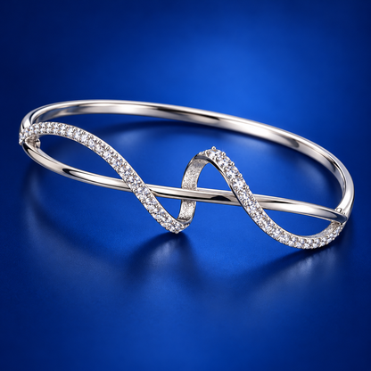 Silver Infinity Cuff Bracelet