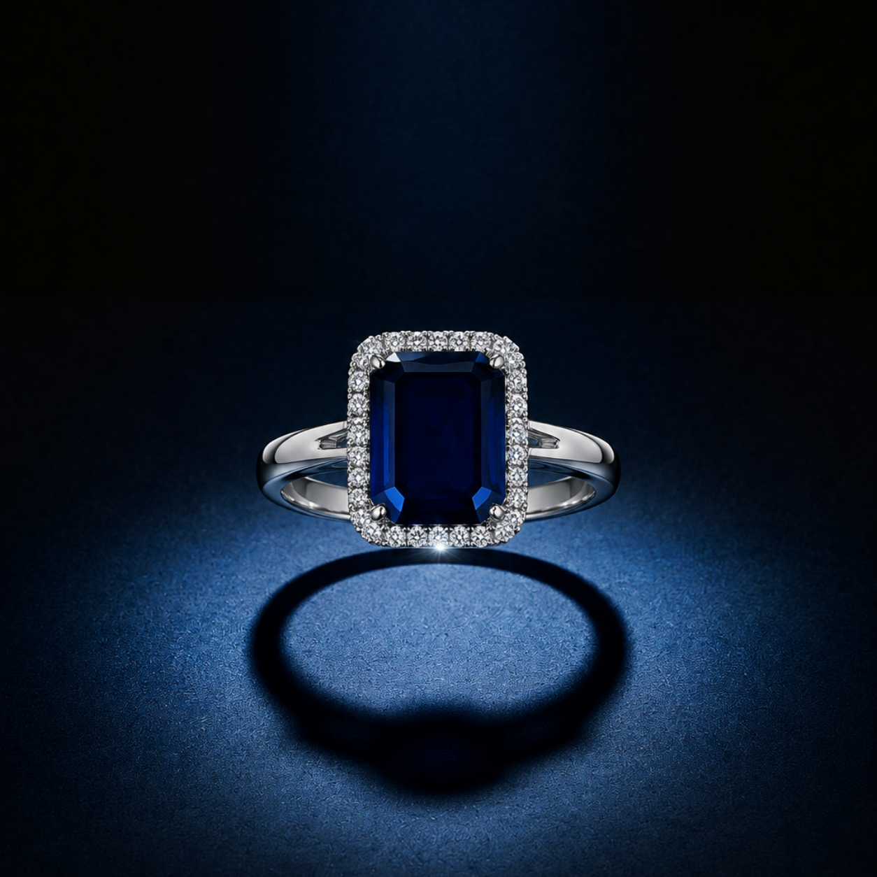Blue Stone Silver Ring