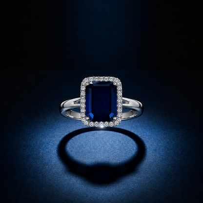 Blue Stone Silver Ring
