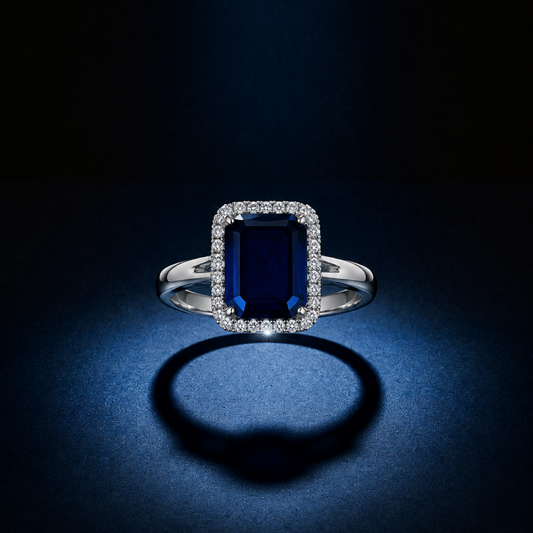 Blue Stone Silver Ring