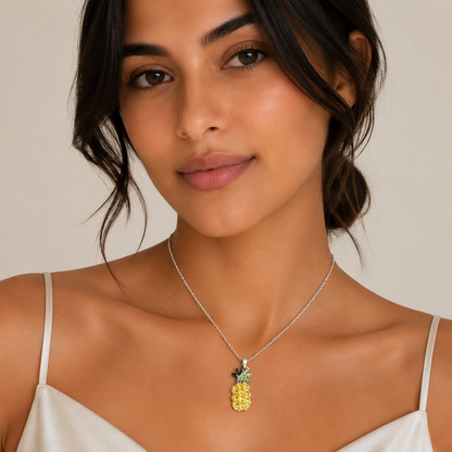 Silver Pineapple Pendant Chain