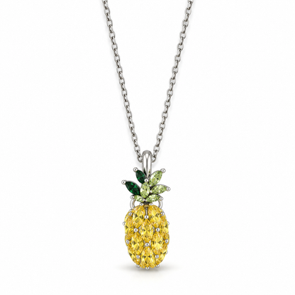 Silver Pineapple Pendant Chain
