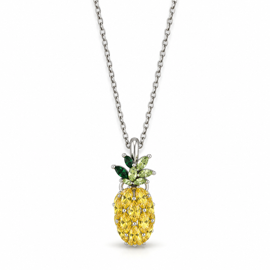Silver Pineapple Pendant Chain