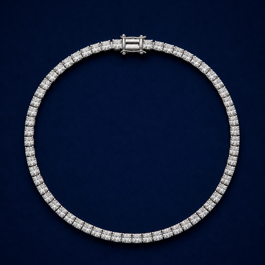 Classic Silver Tennis Bracelet