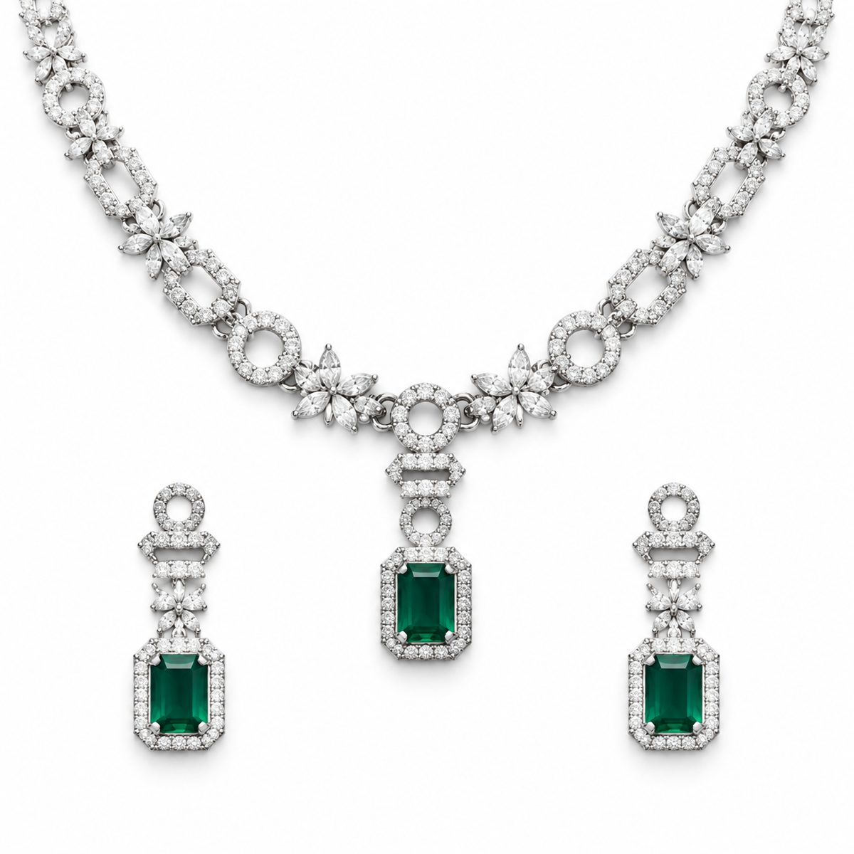 Silver Crystal Drop Haar
