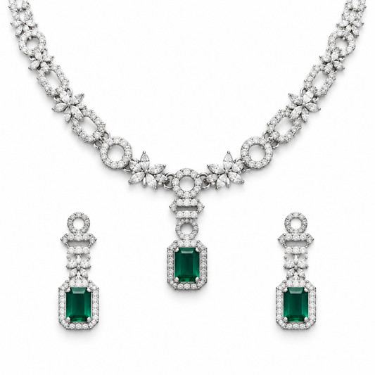 Silver Crystal Drop Haar