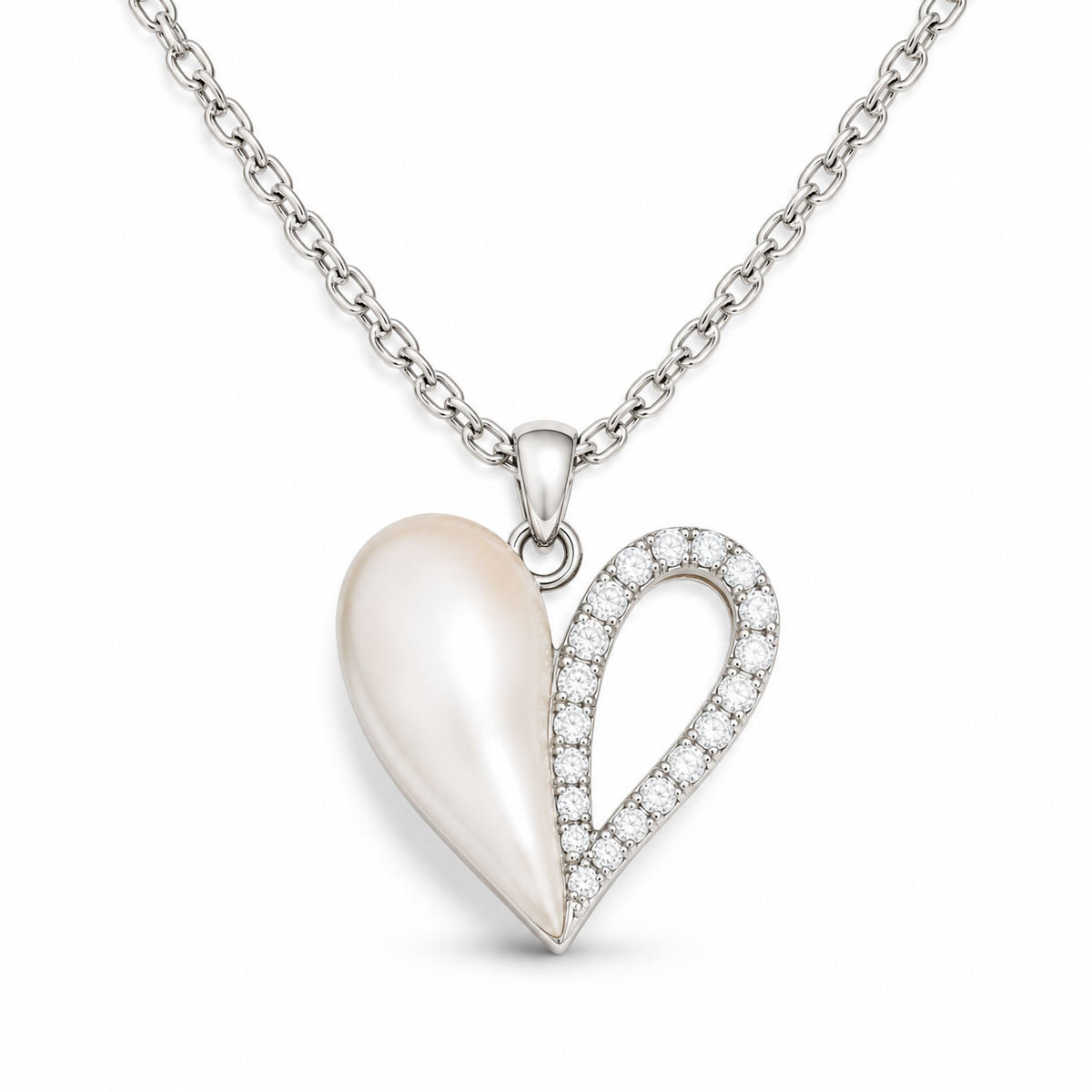 Silver Heart Pendant Chain