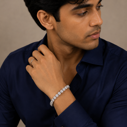 Signature Tennis Silver Bracelet