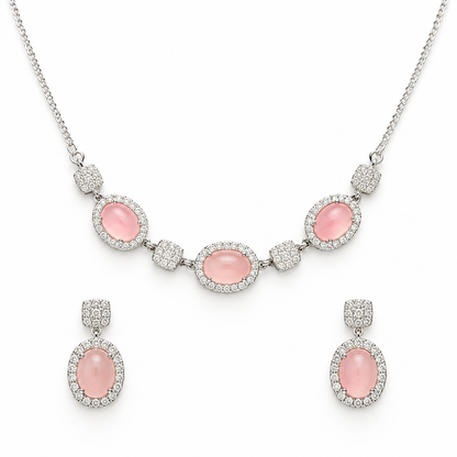 Silver Pink Stone Haar