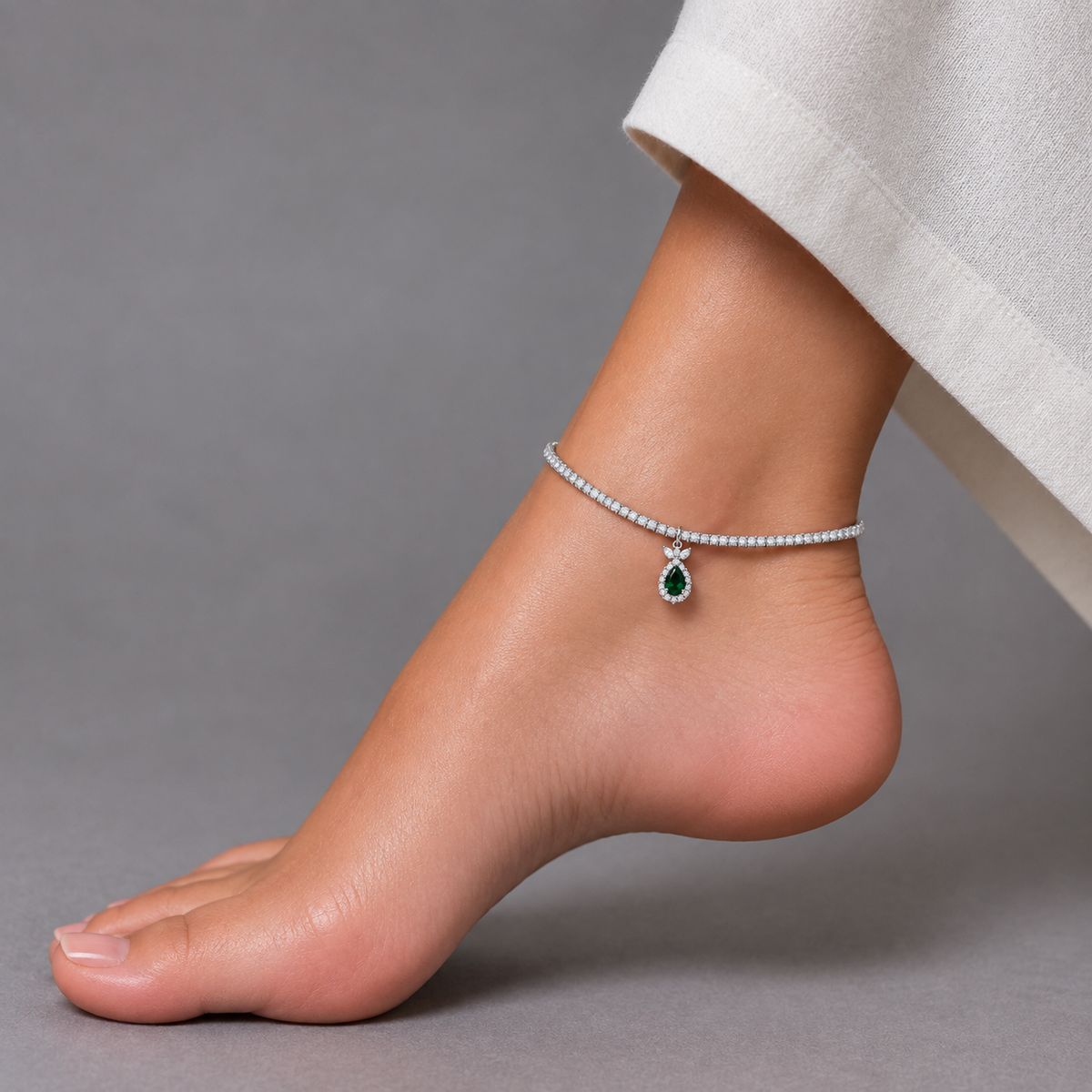 Emerald Whisper Anklet