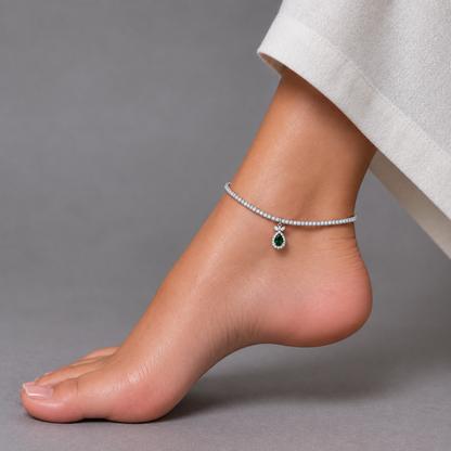 Emerald Whisper Anklet