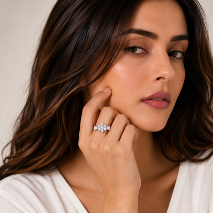Silver Flower Ring