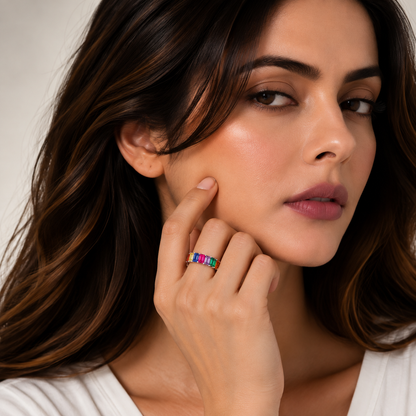 Multicolour Stone Ring