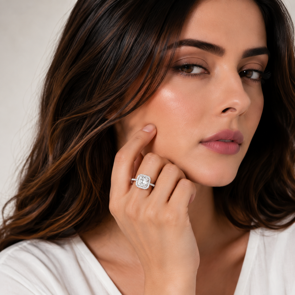 Halo Solitaire Ring