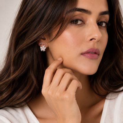 Rose Gold Swan Crystal