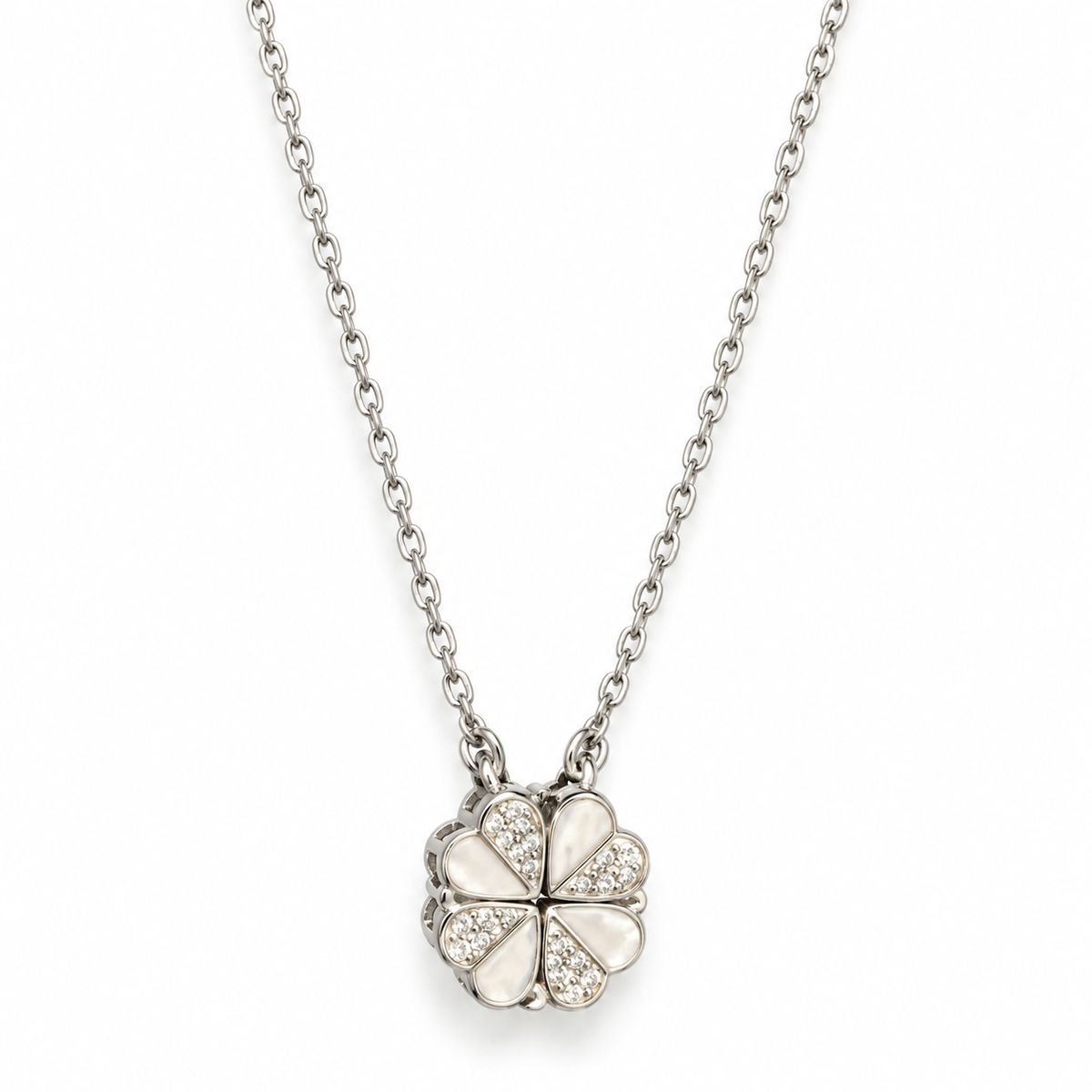Four Petal Flower Pendant Chain