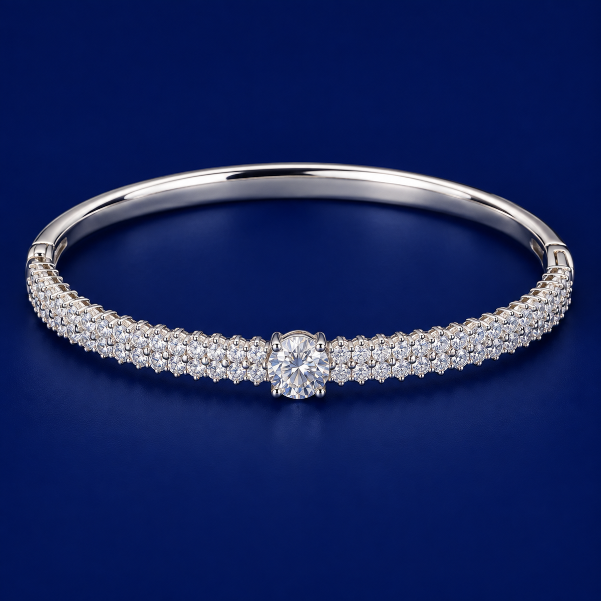 Silver Pavé Cuff Bracelet