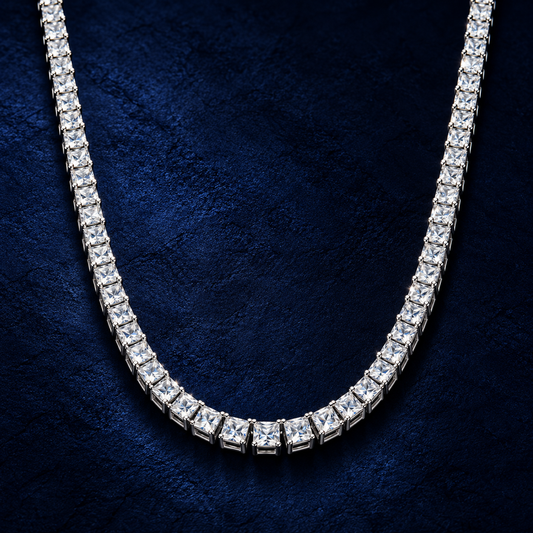 Silver Men's Tennis Chain