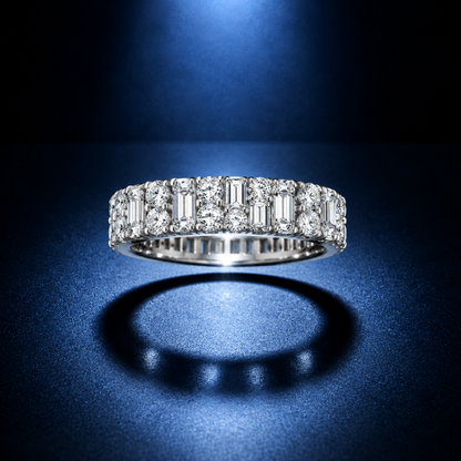 Rectangular Stone Band Ring