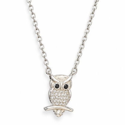 Silver Owl Pendant Chain