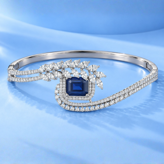 Blue Stone Statement Bracelet
