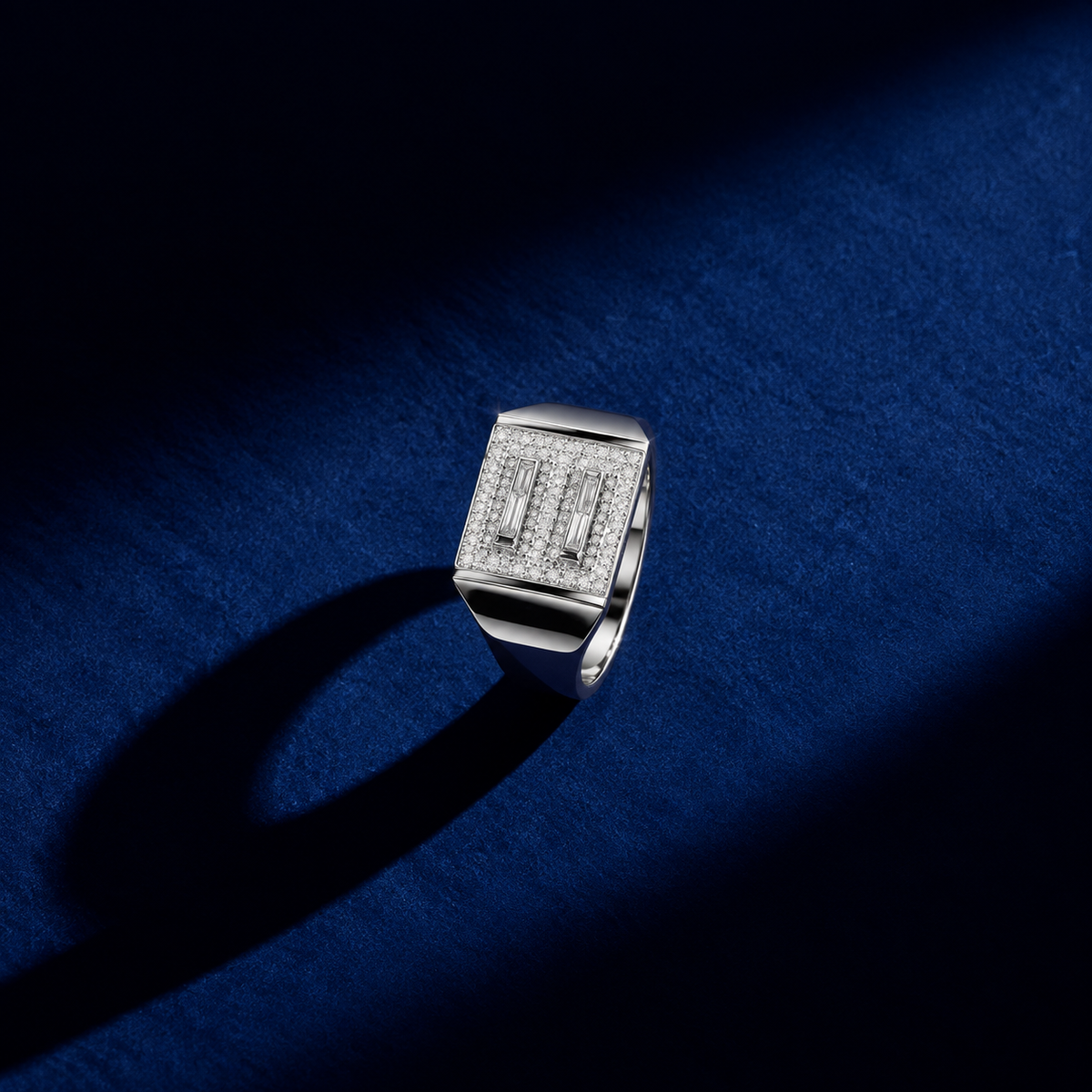 Regal Square Silver Ring