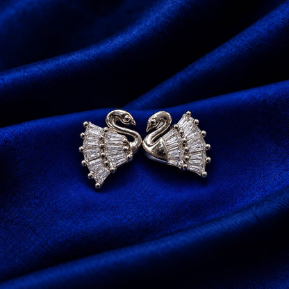 Swan Cascade — Swan Earrings